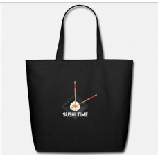 Sushi Time Maki Chopsticks Gift Idea Black Eco-Friendly Tote Bag